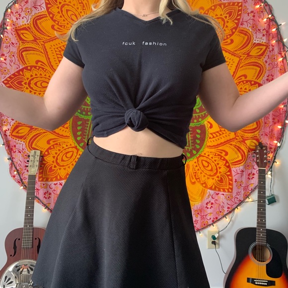 FCUK Black crop top - Picture 3 of 4